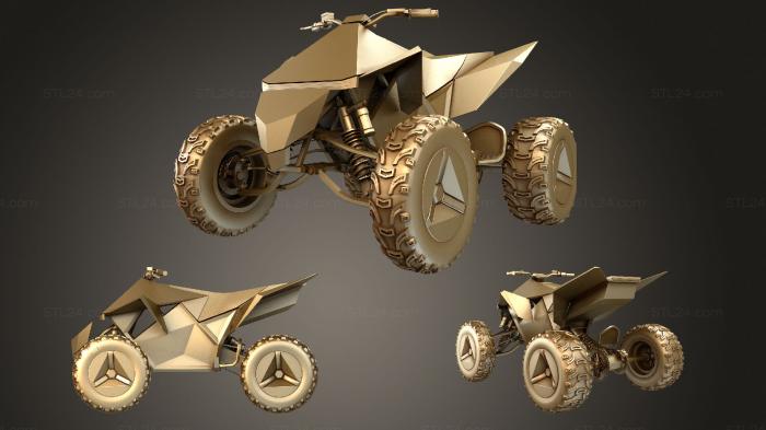 Vehicles (Tesla Cyberquad ATV, CARS_3566) 3D models for cnc
